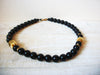 Retro 1970s Black Gold Necklace 62620