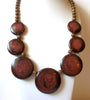 Vintage Lacquered Wood Necklace 61720