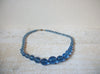 Vintage Blue Czech Glass Necklace 61920