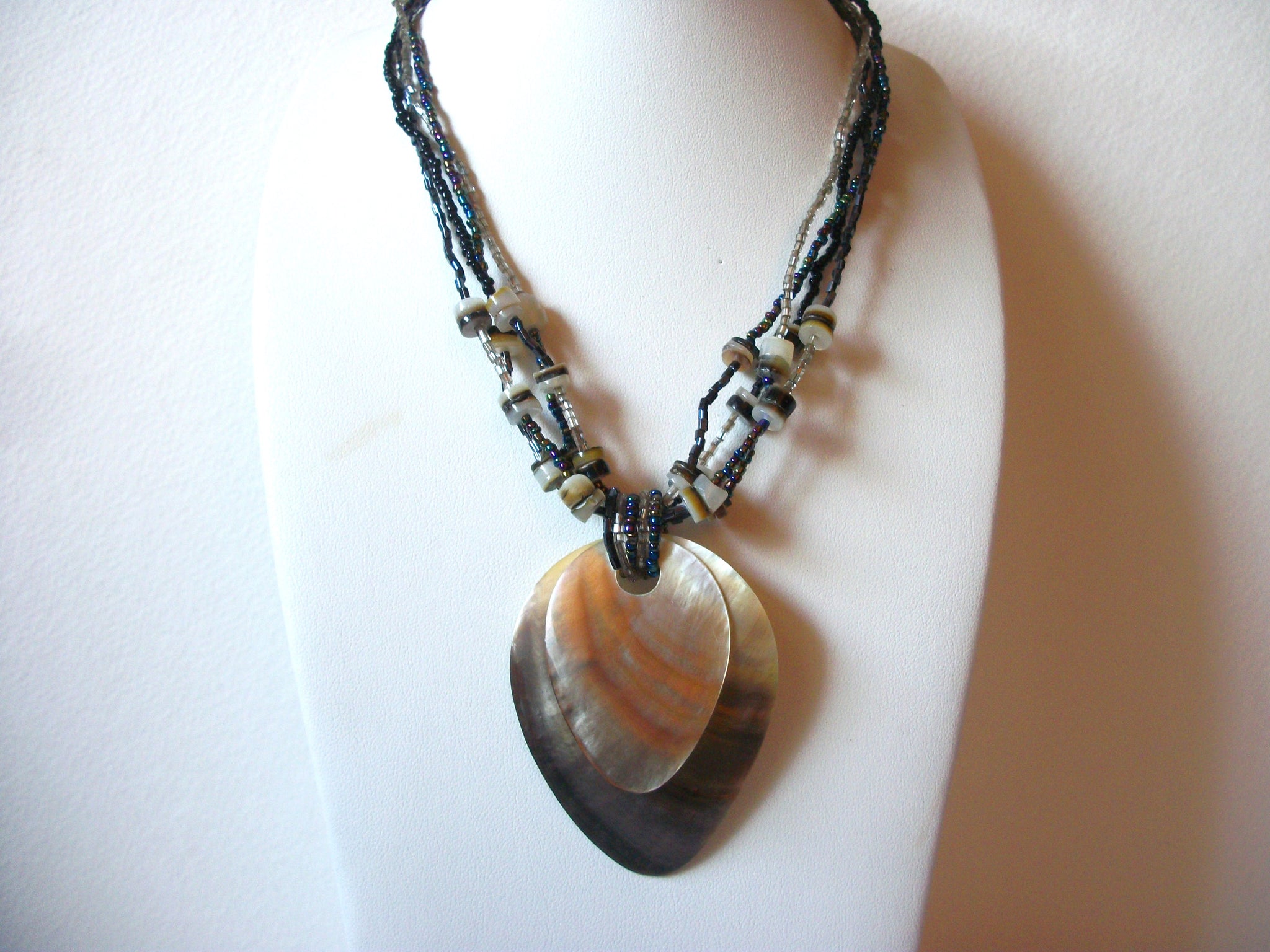 Vintage Paua Shell Abalone Necklace 61120