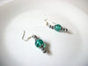 Vintage Teal Glass Earrings 121720