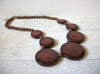 Vintage Lacquered Wood Necklace 61720