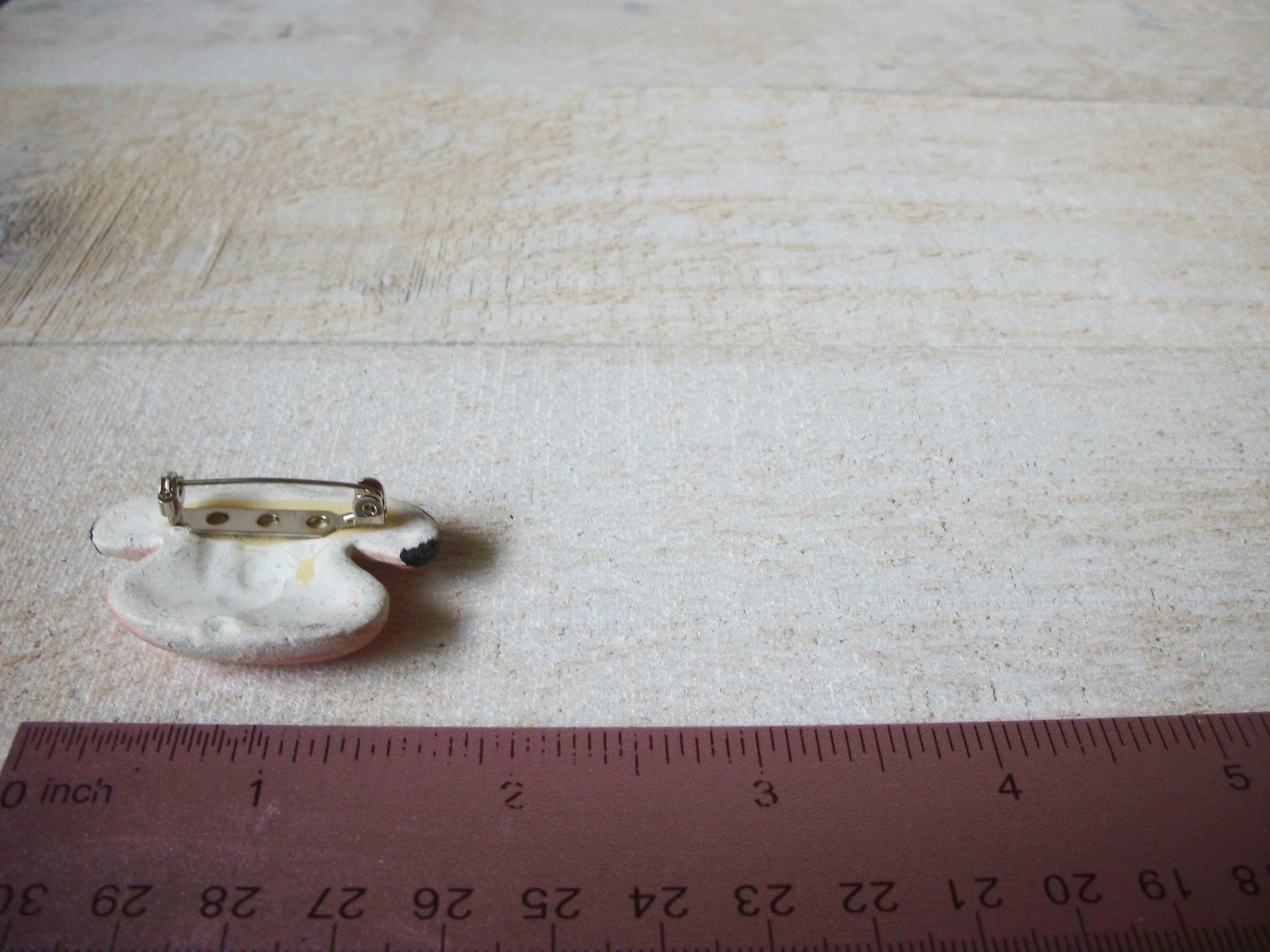 Vintage 1950s Ceramic Cow Brooch 62220