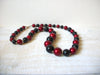 Vintage Black Wine Red Necklace 61820