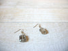 Retro Pale Gray Glass Earrings  61520