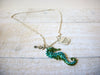 Retro Rhinestone Seahorse Necklace 61220