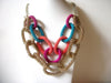 Retro 1970s Colorful Coil Necklace 62820