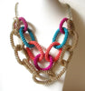 Retro 1970s Colorful Coil Necklace 62820