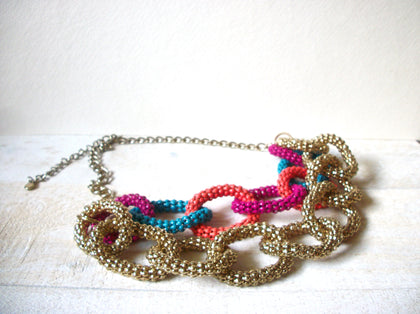 Retro 1970s Colorful Coil Necklace 62820
