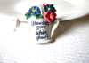 Vintage Flower Watering Can Hand Molded Resin Brooch Pin 122020