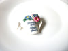 Vintage Flower Watering Can Hand Molded Resin Brooch Pin 122020
