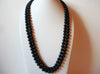 Vintage Black Glass Necklace 62920