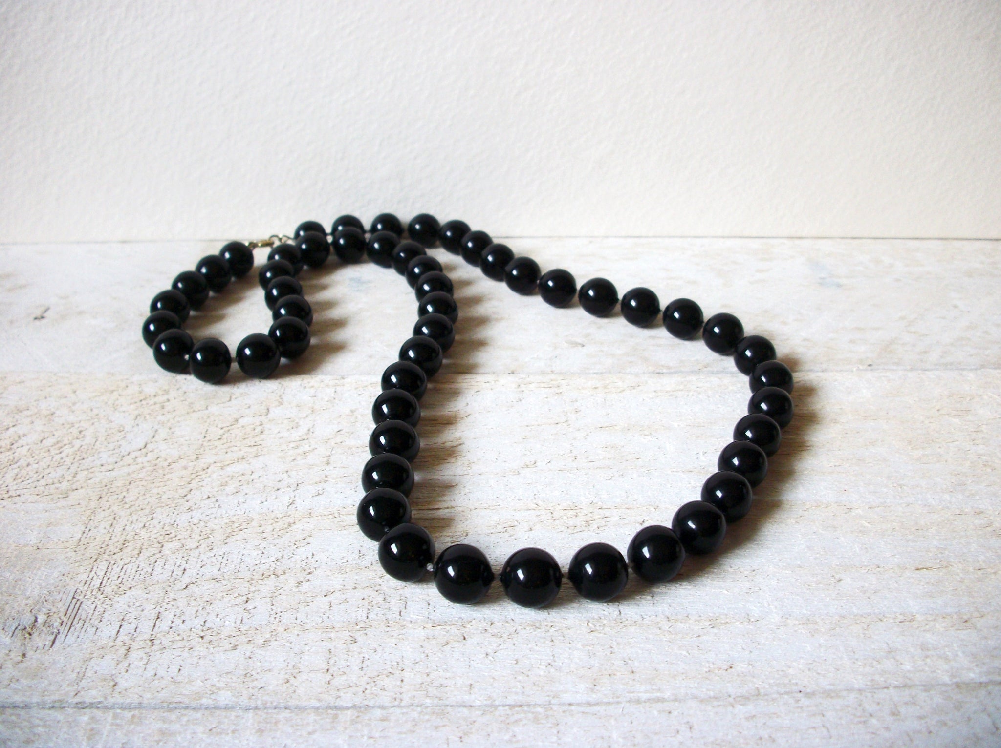 Retro Black Beaded Necklace 62820