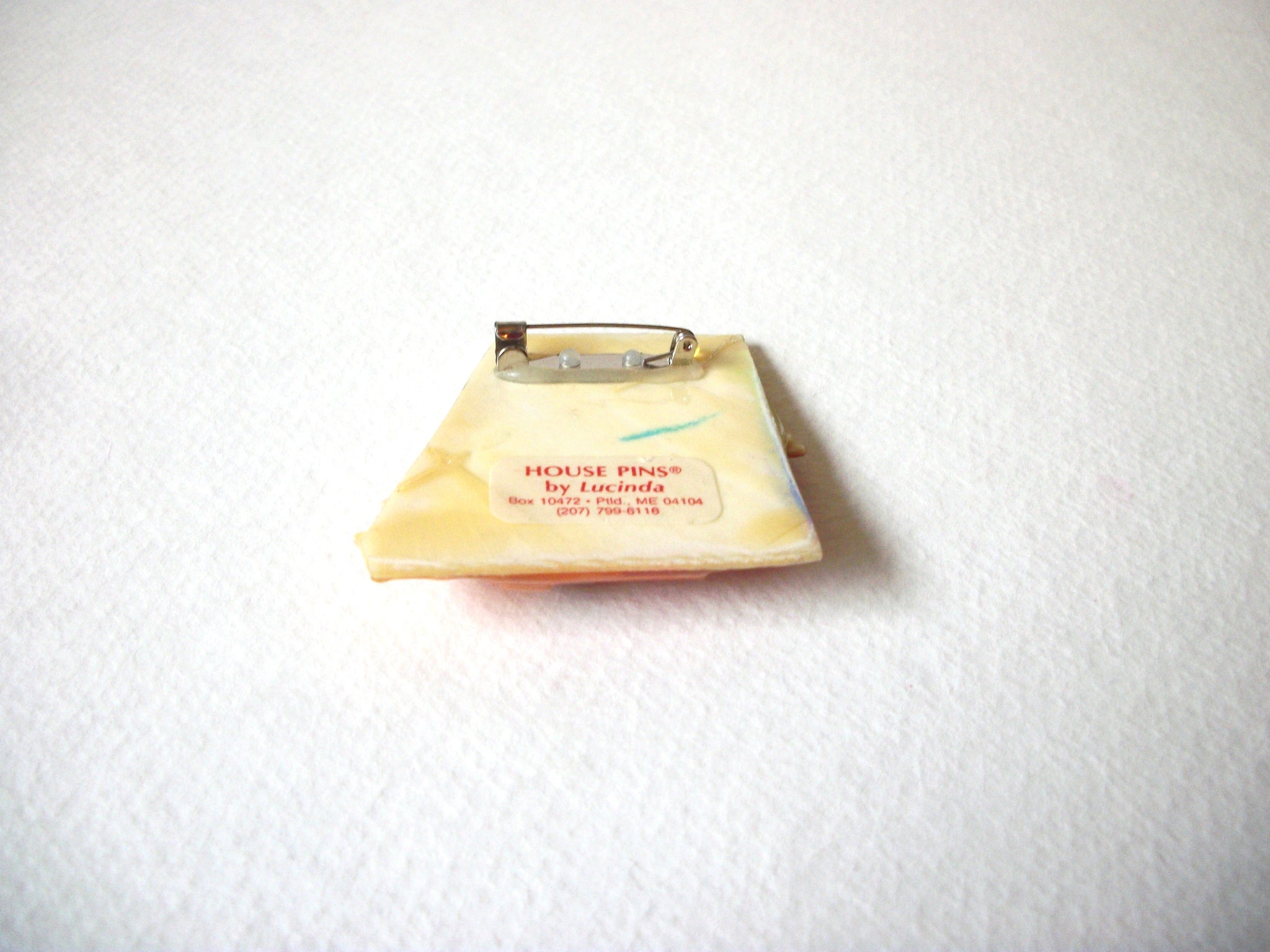 Vintage House Pins By Lucinda. Bold Colors House Pin 71218T