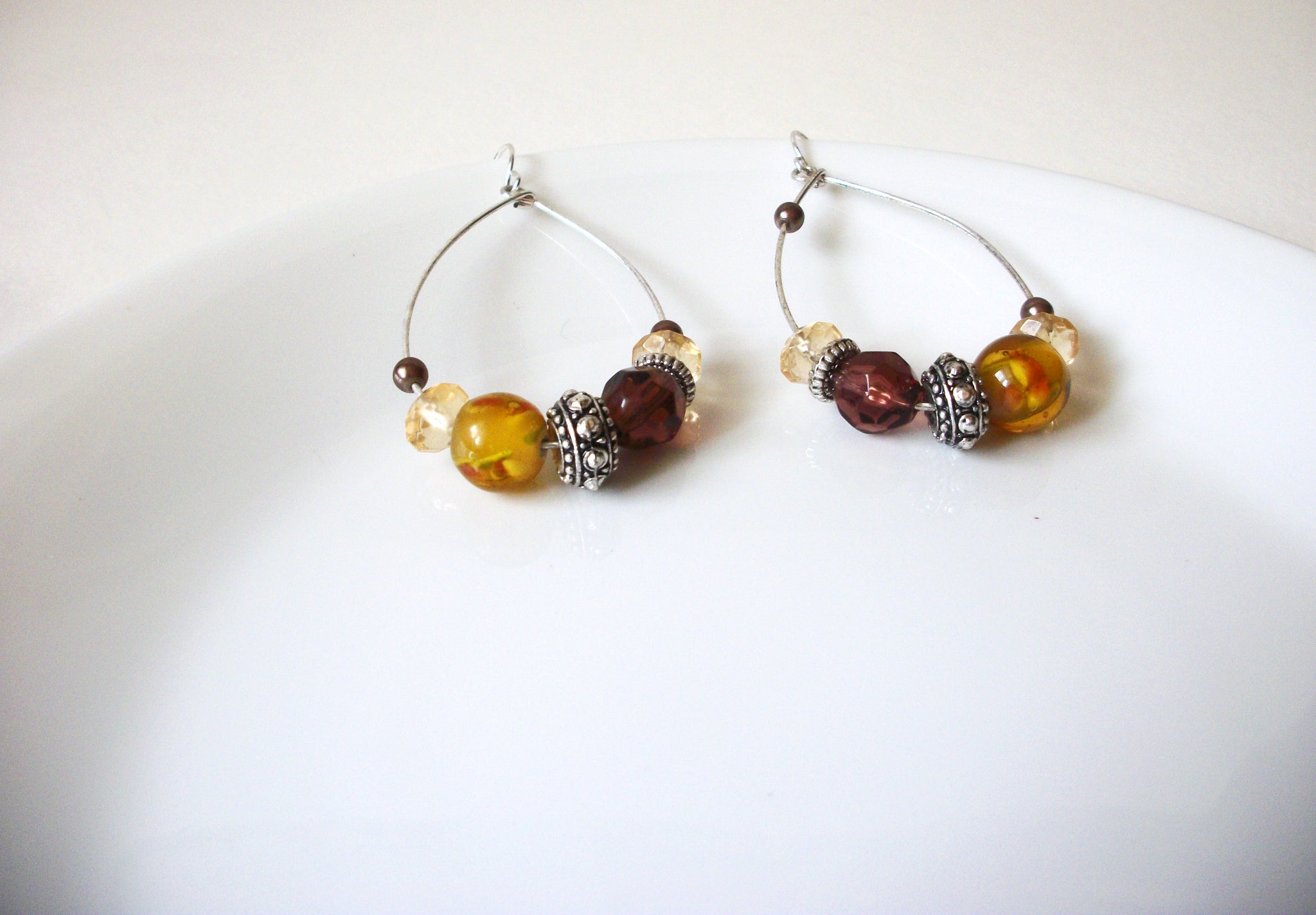 Vintage Czech Glass Earrings 71218T