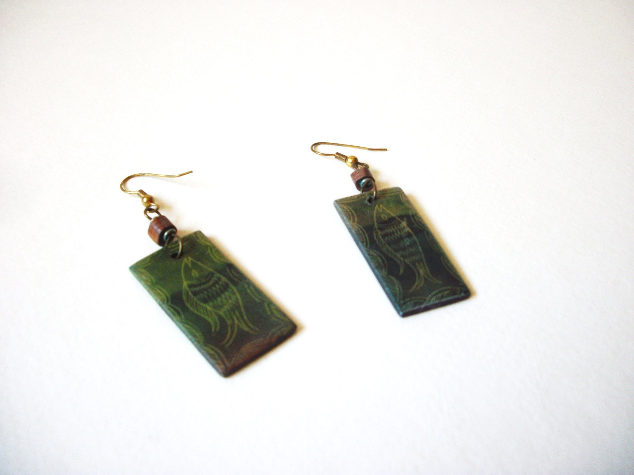 Ethnic African Vintage Bone Earrings 70720