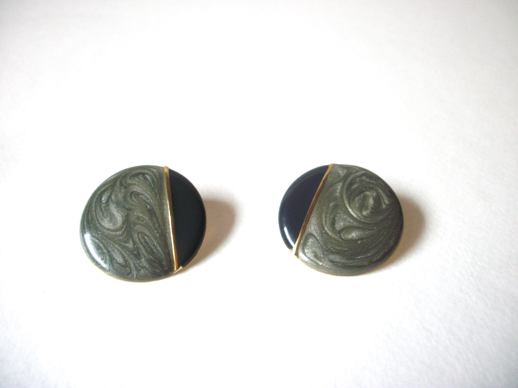 1970s Retro Sage Earrings 70820