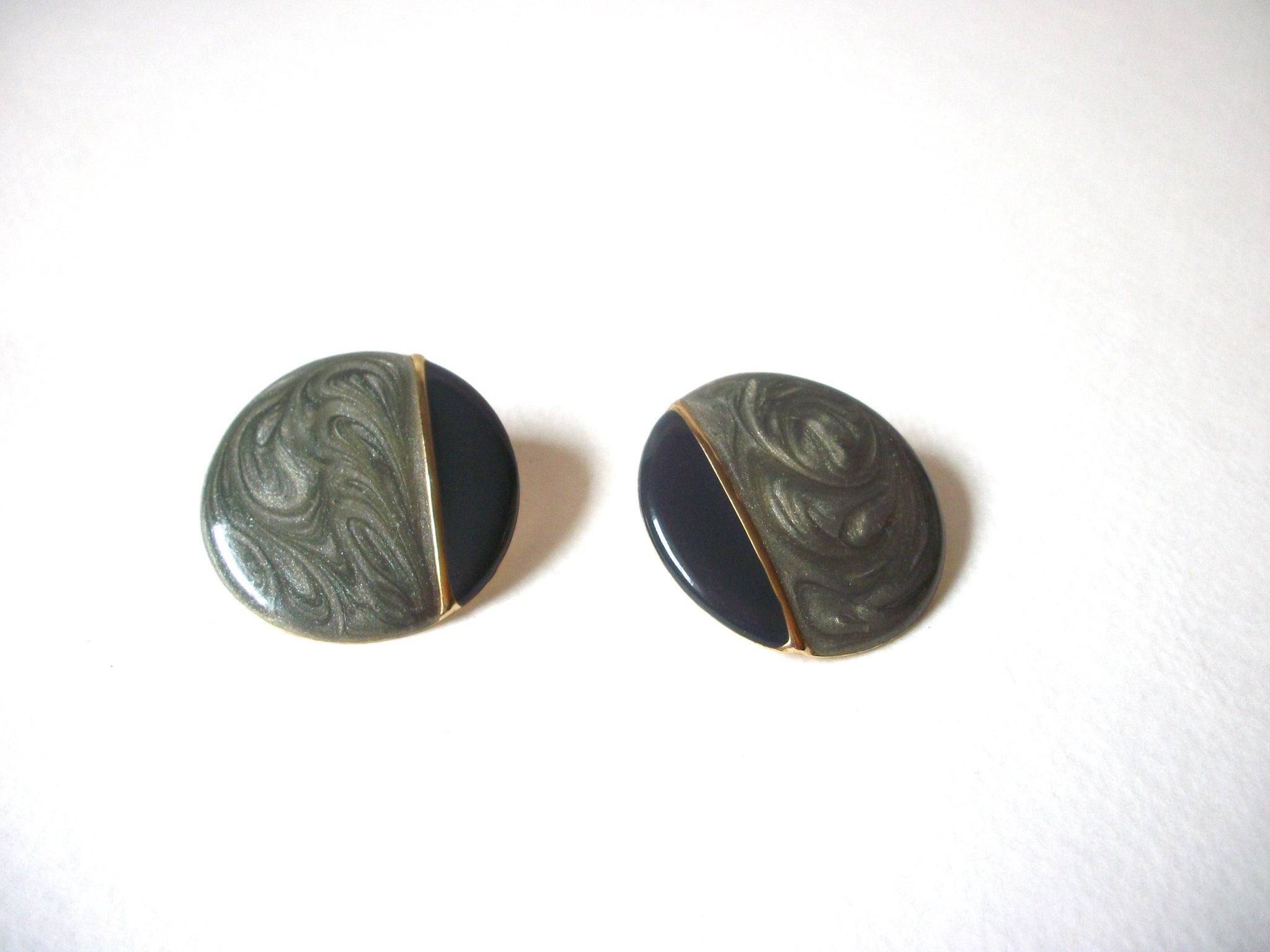 1970s Retro Sage Earrings 70820