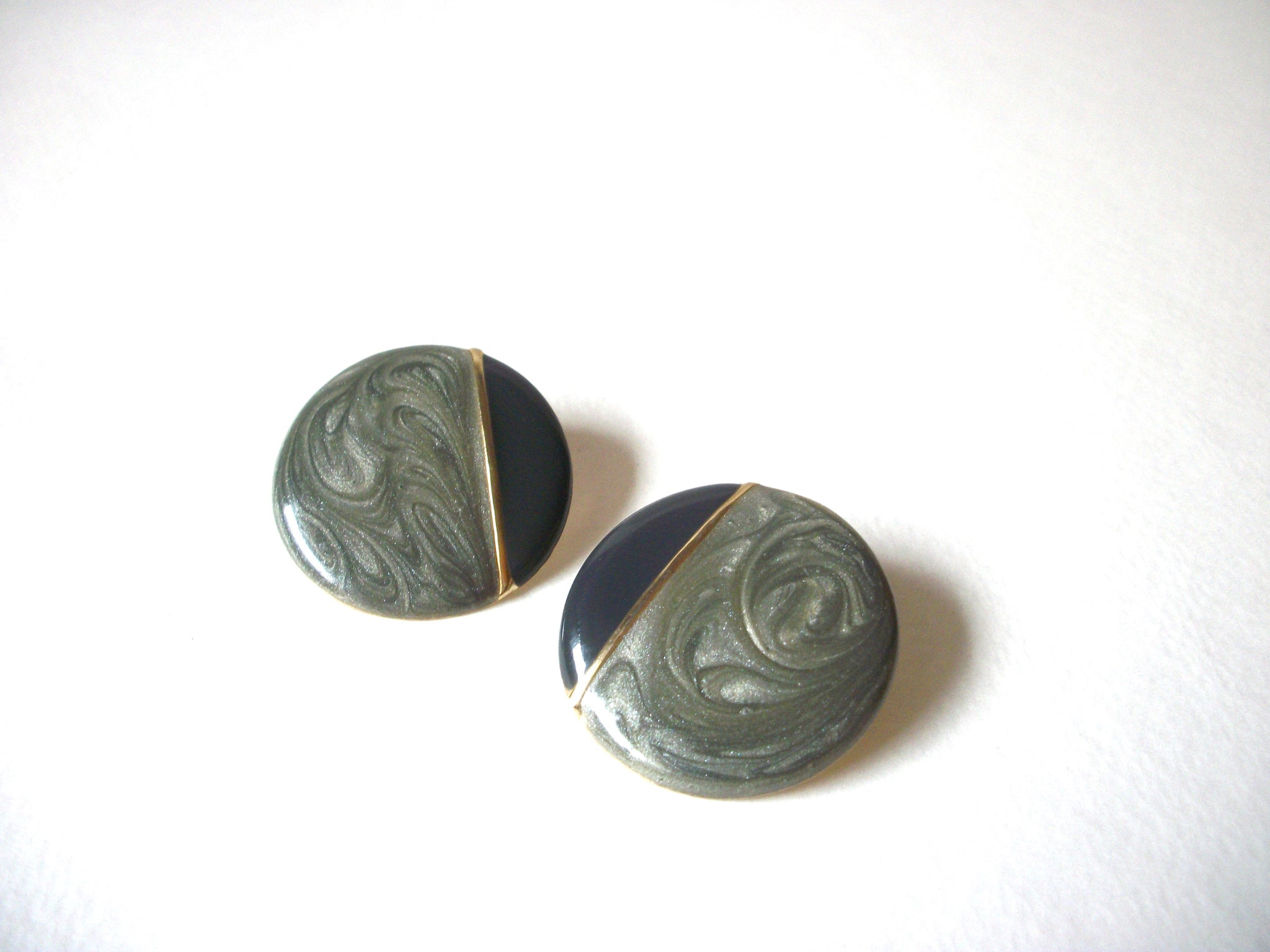 1970s Retro Sage Earrings 70820