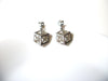 Bohemian Silver Toned Present Christmas Earrings 71120