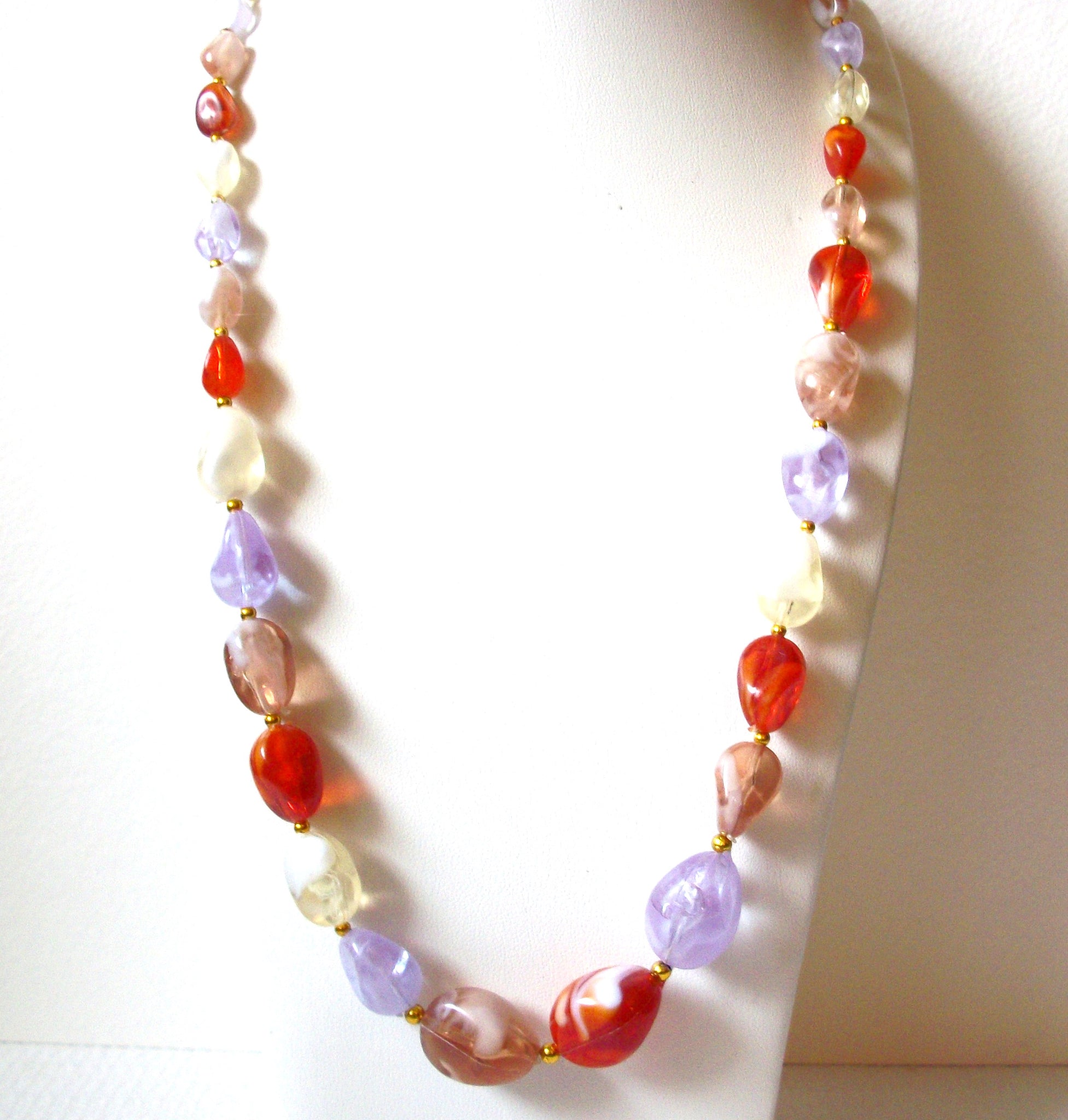Retro Colorful Lucite Necklace 101020
