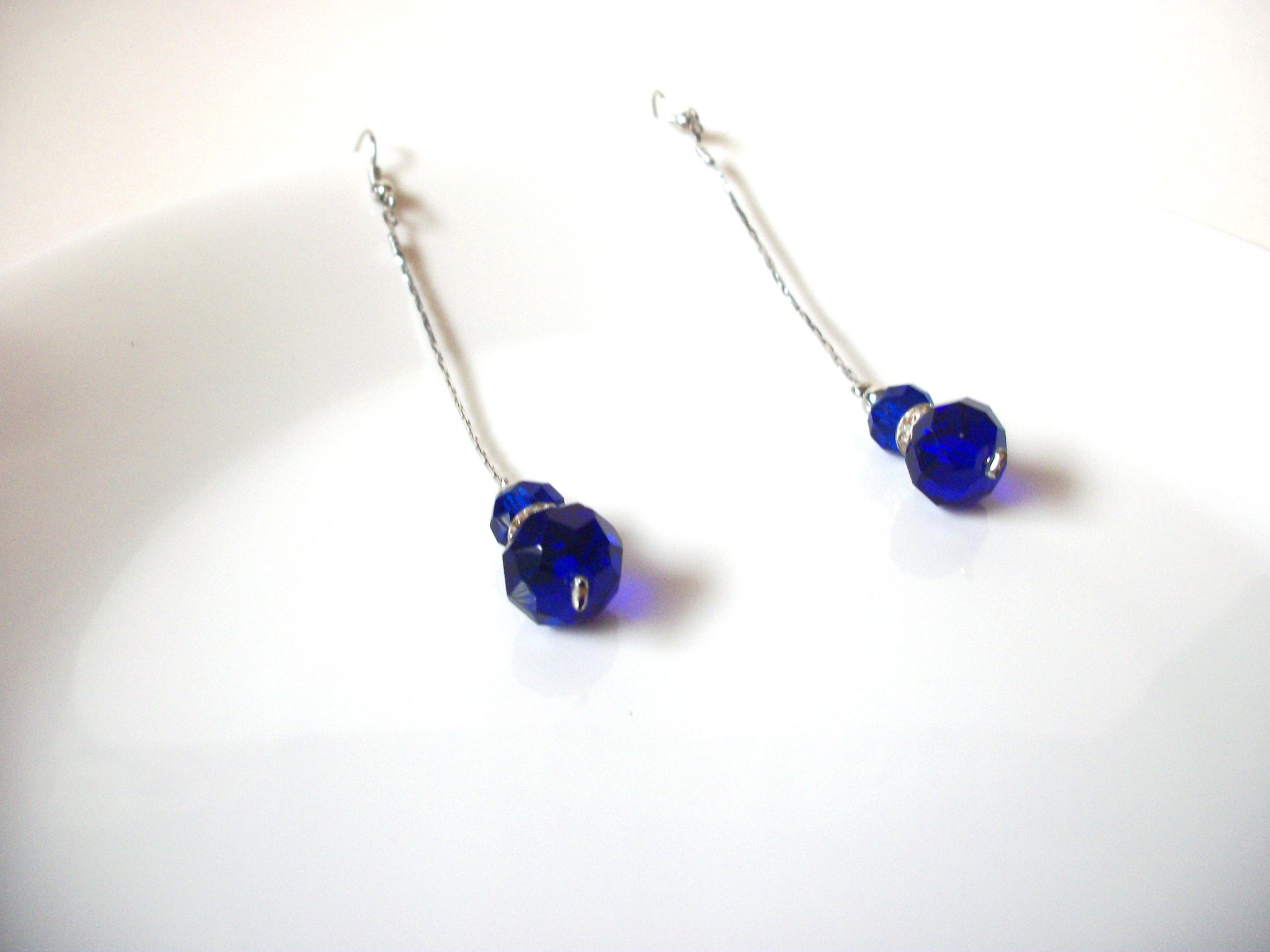 Cobalt Glass Dangle Earrings 71120