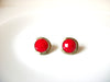 Retro Silver Red Earrings 101020