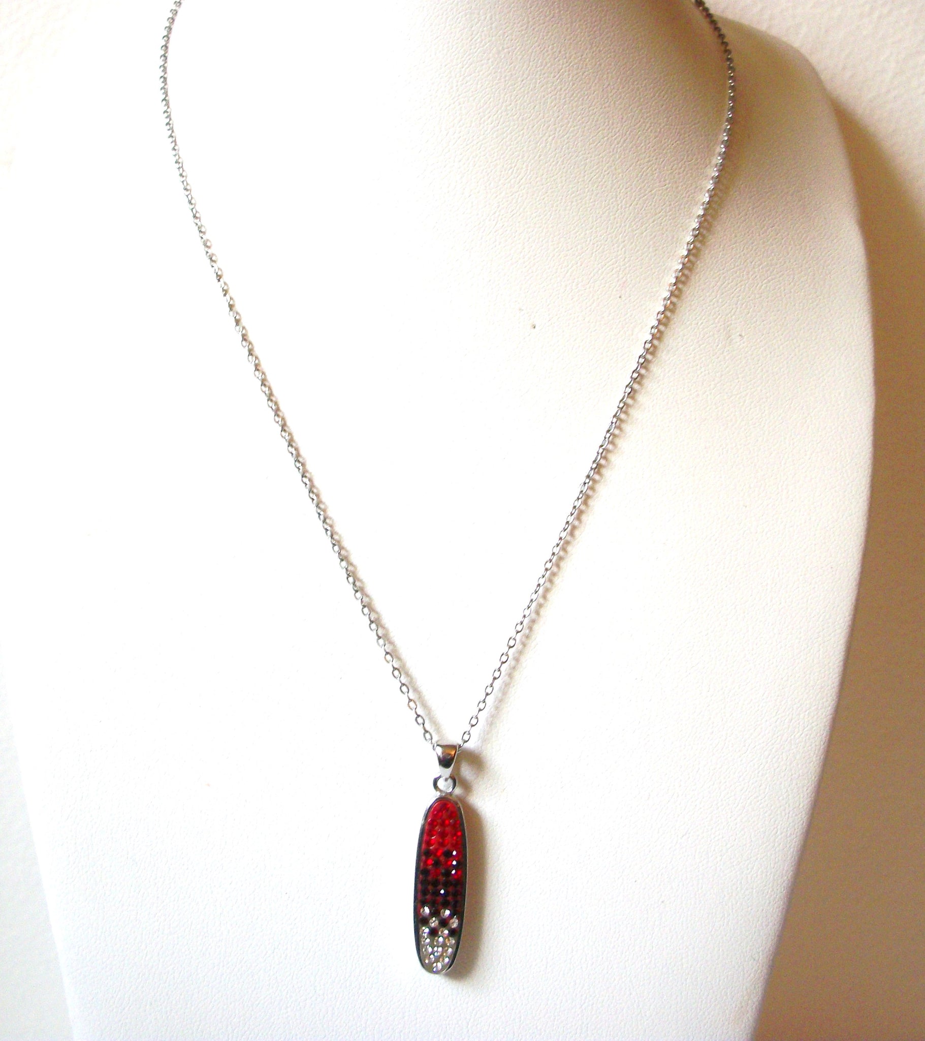 Retro Red Clear Rhinestones Necklace 101020