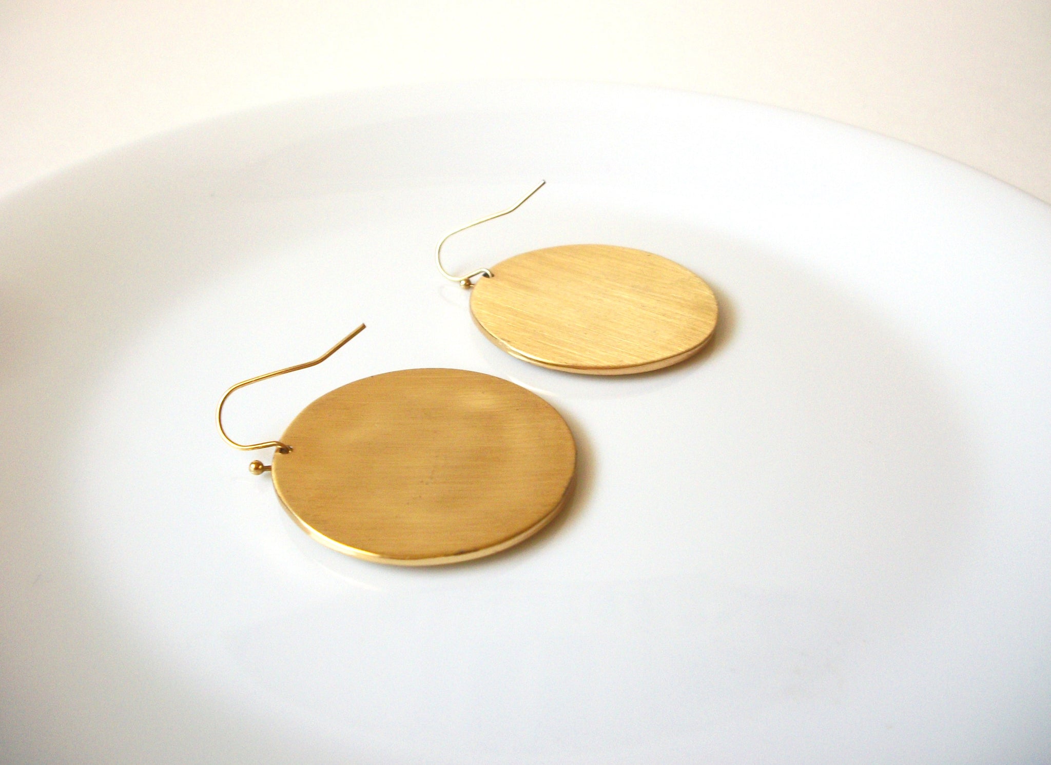 African Hammered Disc Earrings 71120