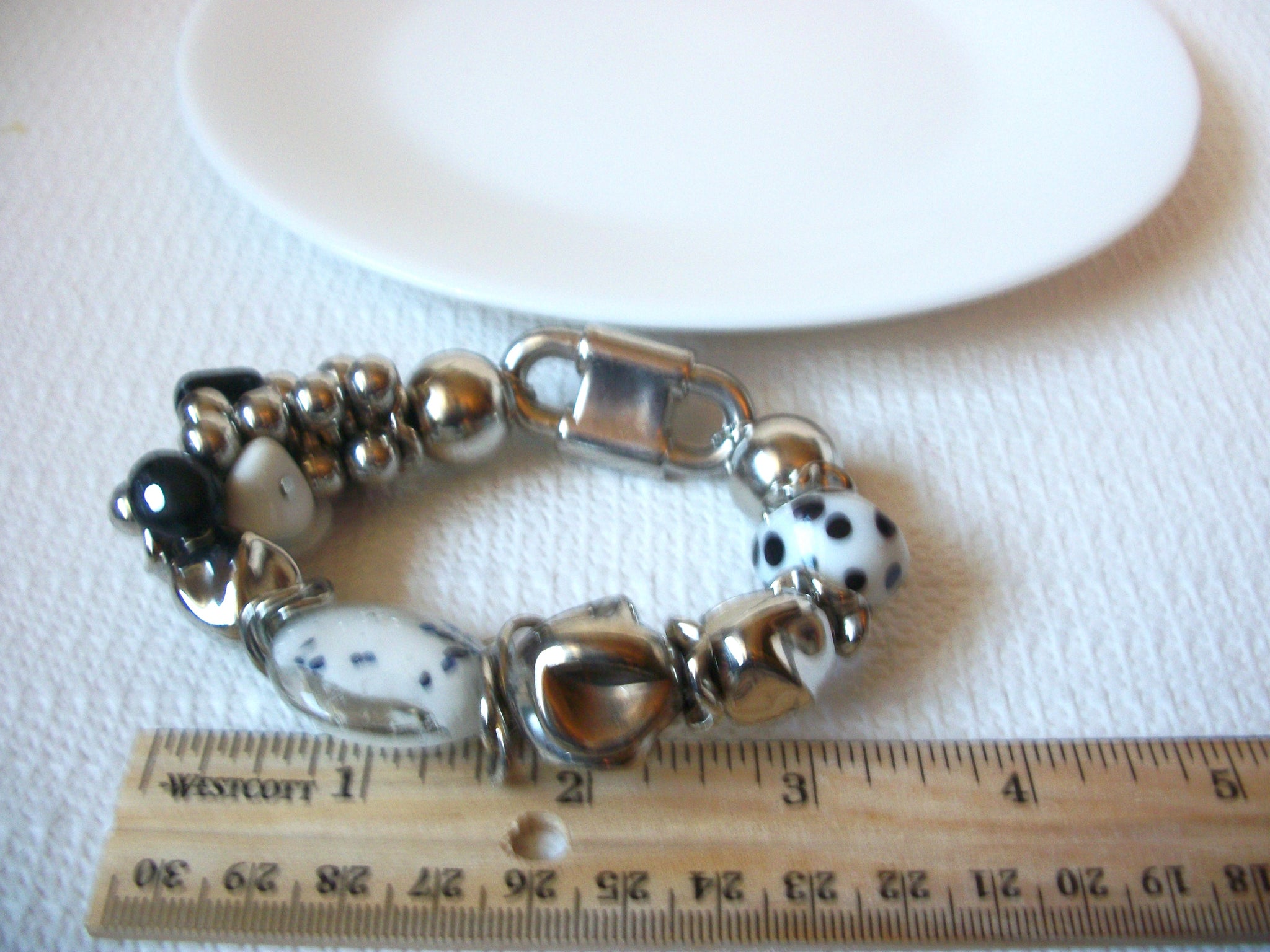Retro White Silver Bracelet 101120