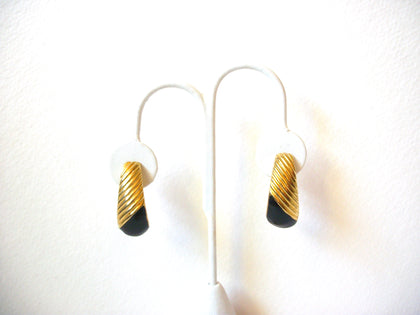 Retro Retro Gold Black Earrings 101120