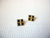 Retro Black Gold Earrings 101120  AS IS