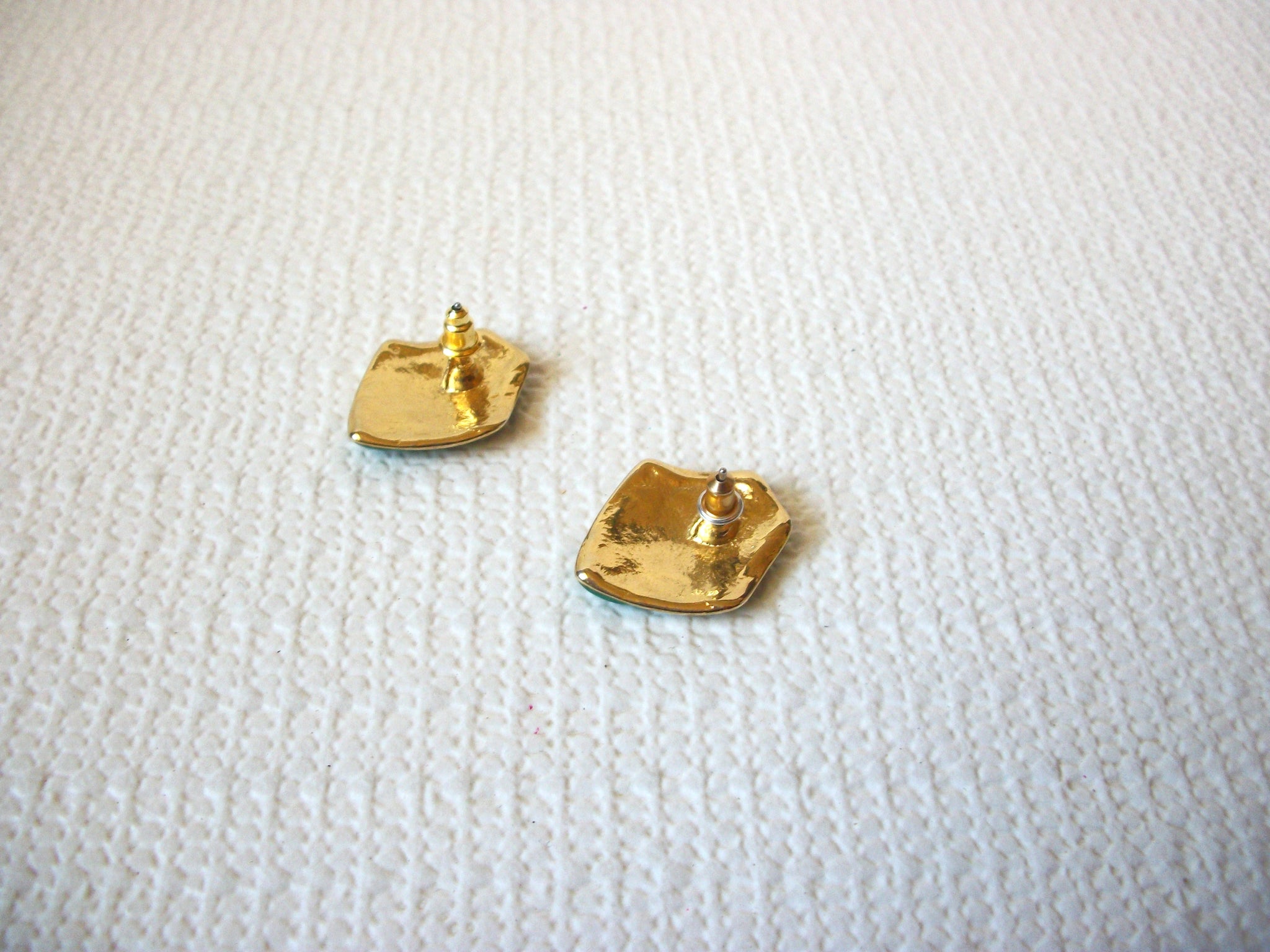 Retro Gold Green Earrings 101120