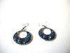 Bohemian Blue Glass Hoop Earrings 71220