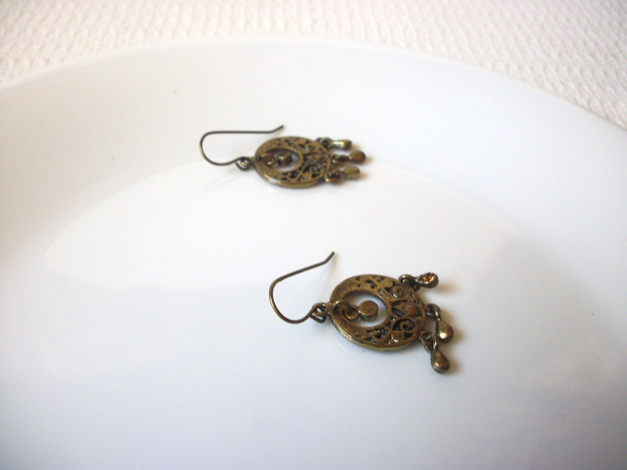 Vintage Topaz Chandelier Earrings 101120