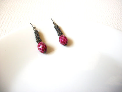Vintage Fuchsia Bronze Earrings 101120