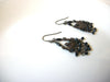 Vintage Black Rhinestones Chandelier Earrings 101120