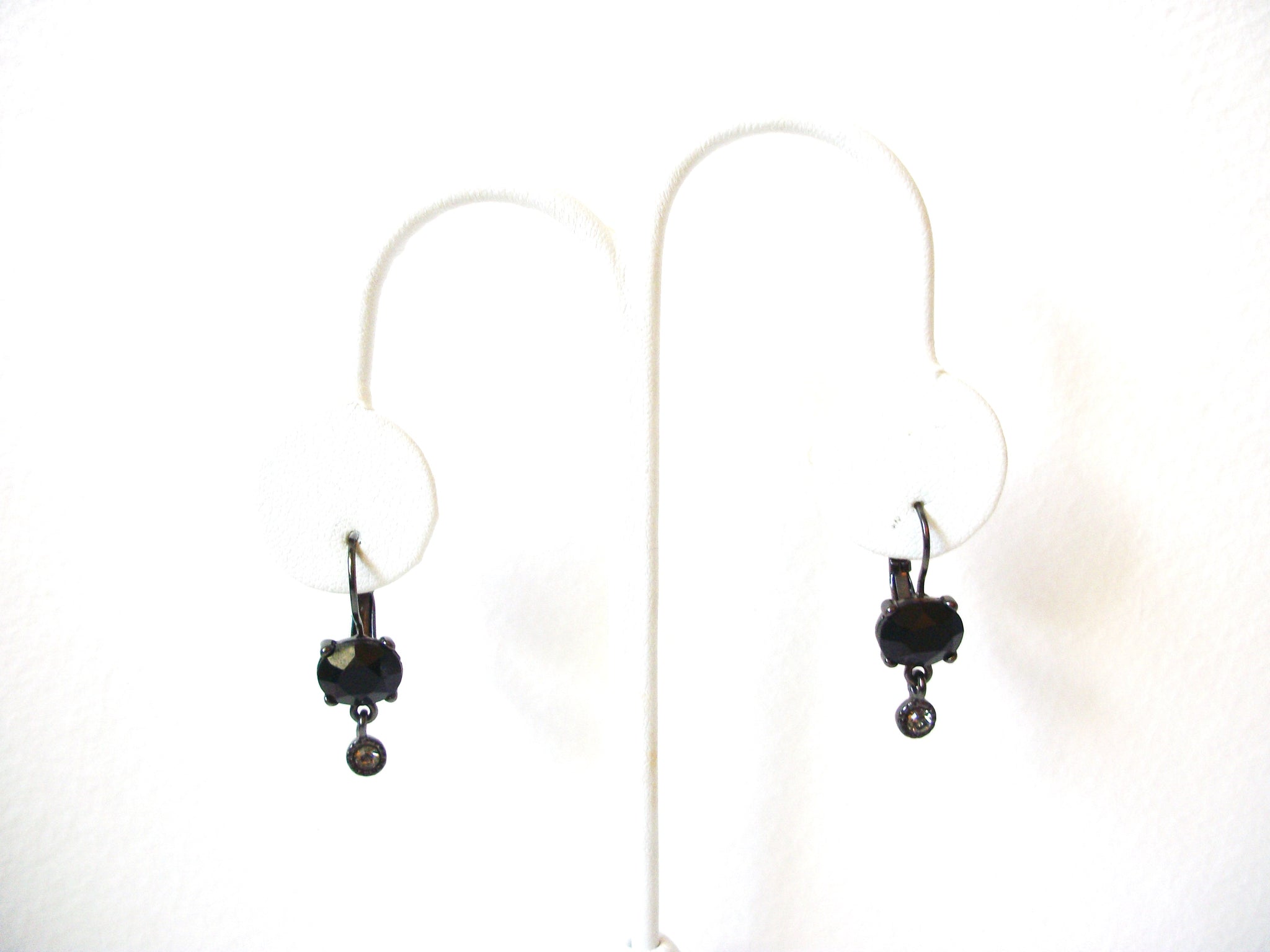 Victorian Black Glass Earrings 101120