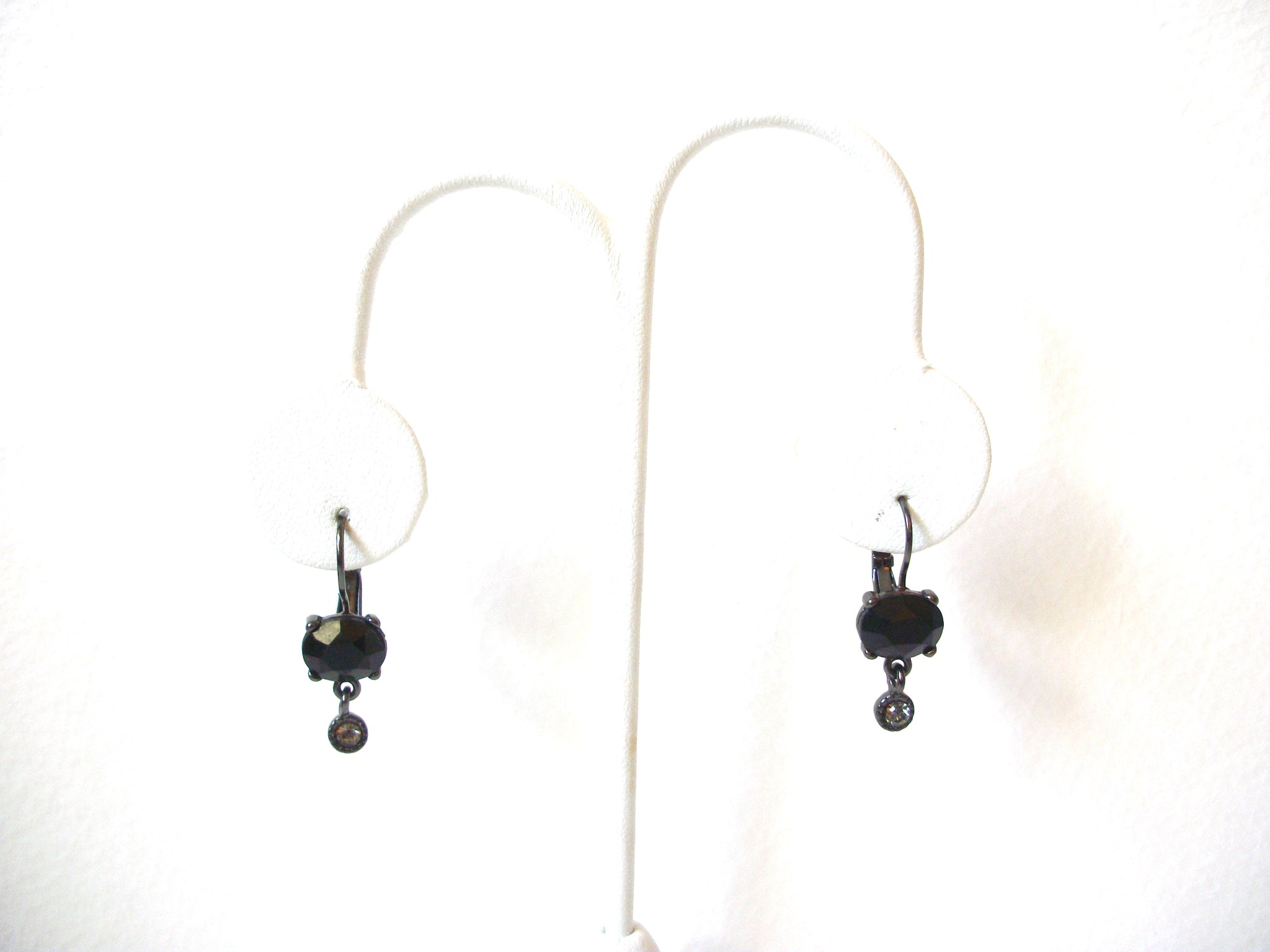 Victorian Black Glass Earrings 101120