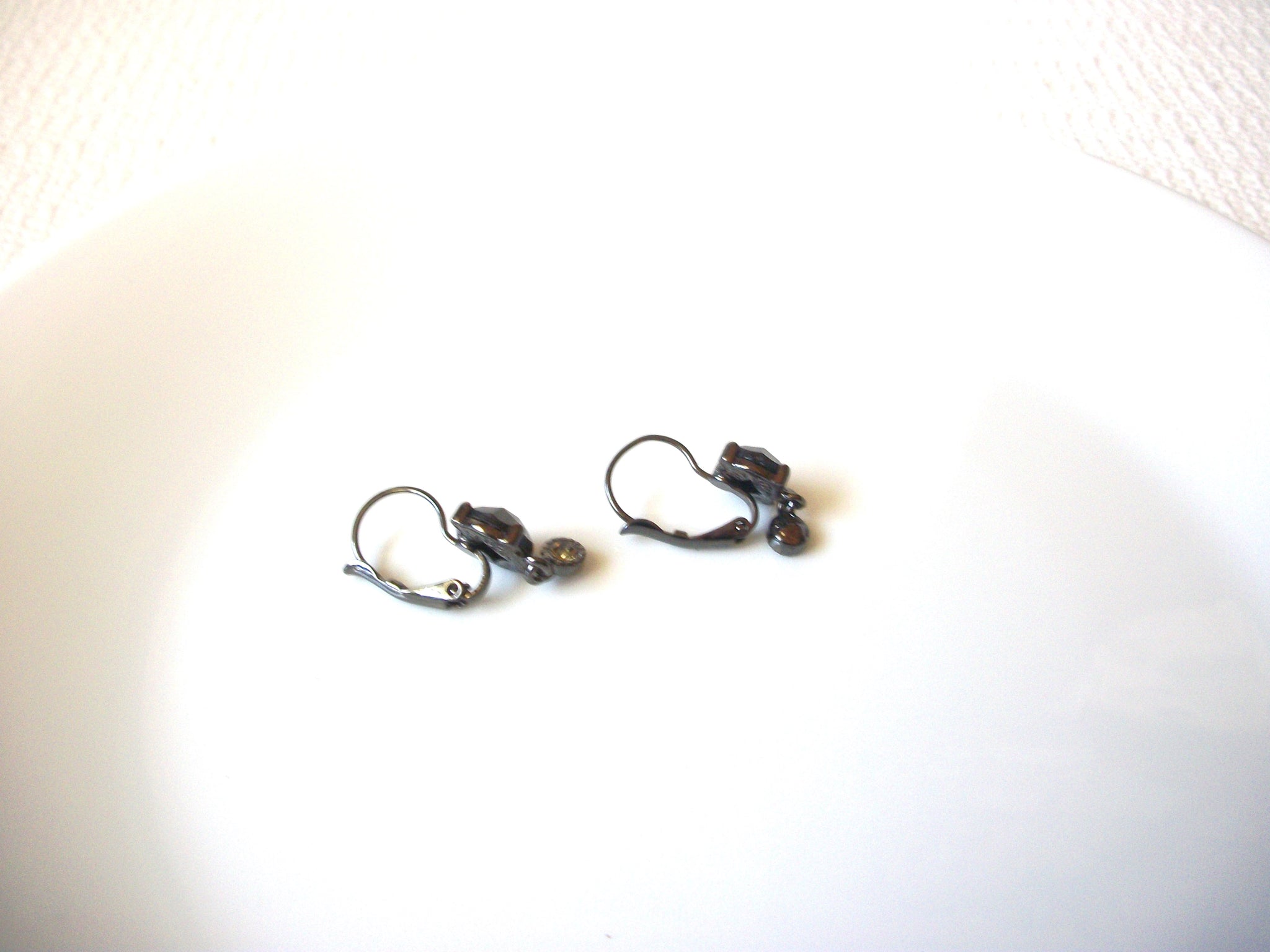 Victorian Black Glass Earrings 101120