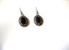 Retro Silver Black Rhinestone Earrings 71320