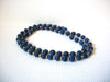 Vintage Dark Blue Silk Beads Necklace 101320