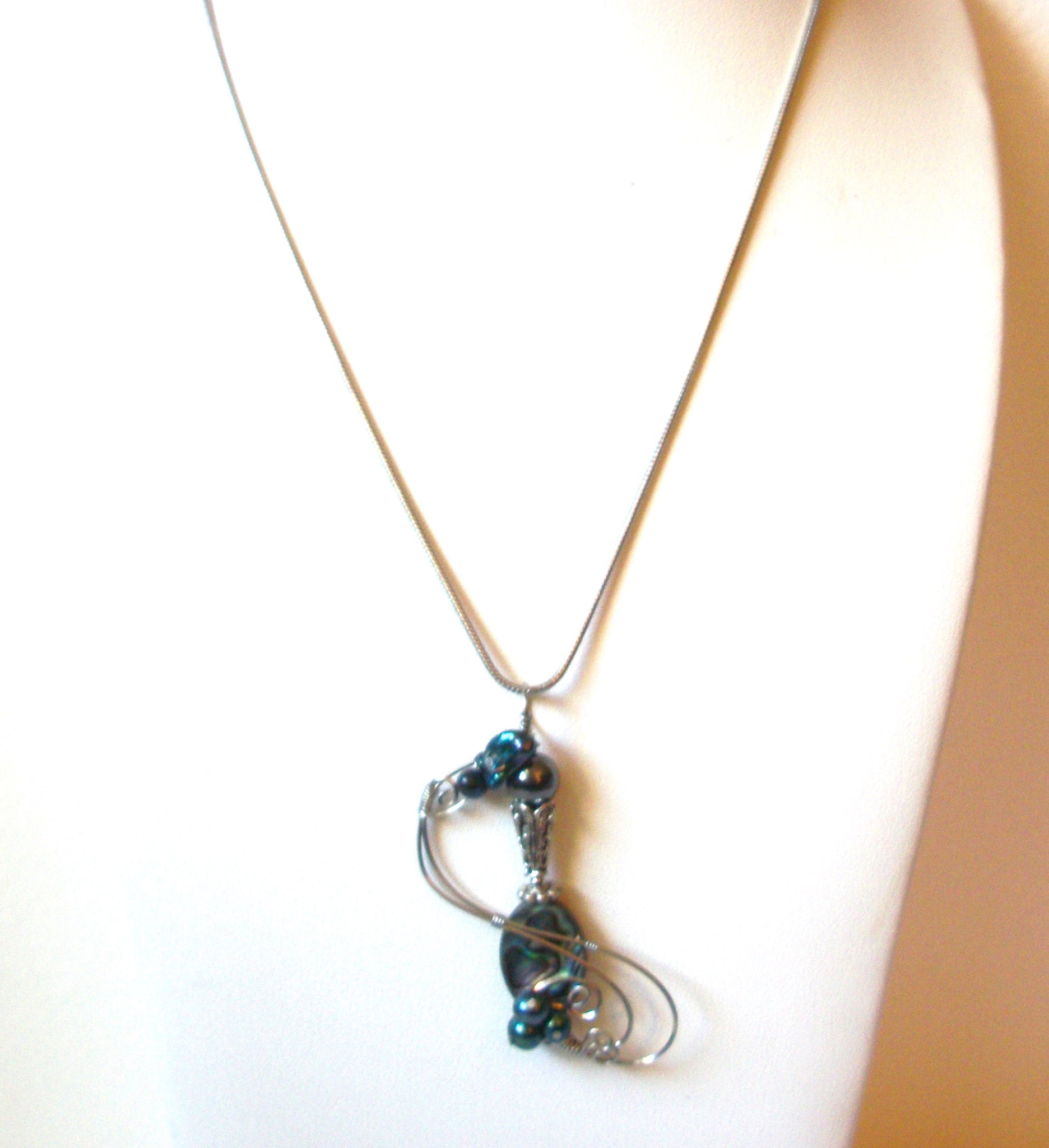 Retro Paua Abalone Necklace 101320