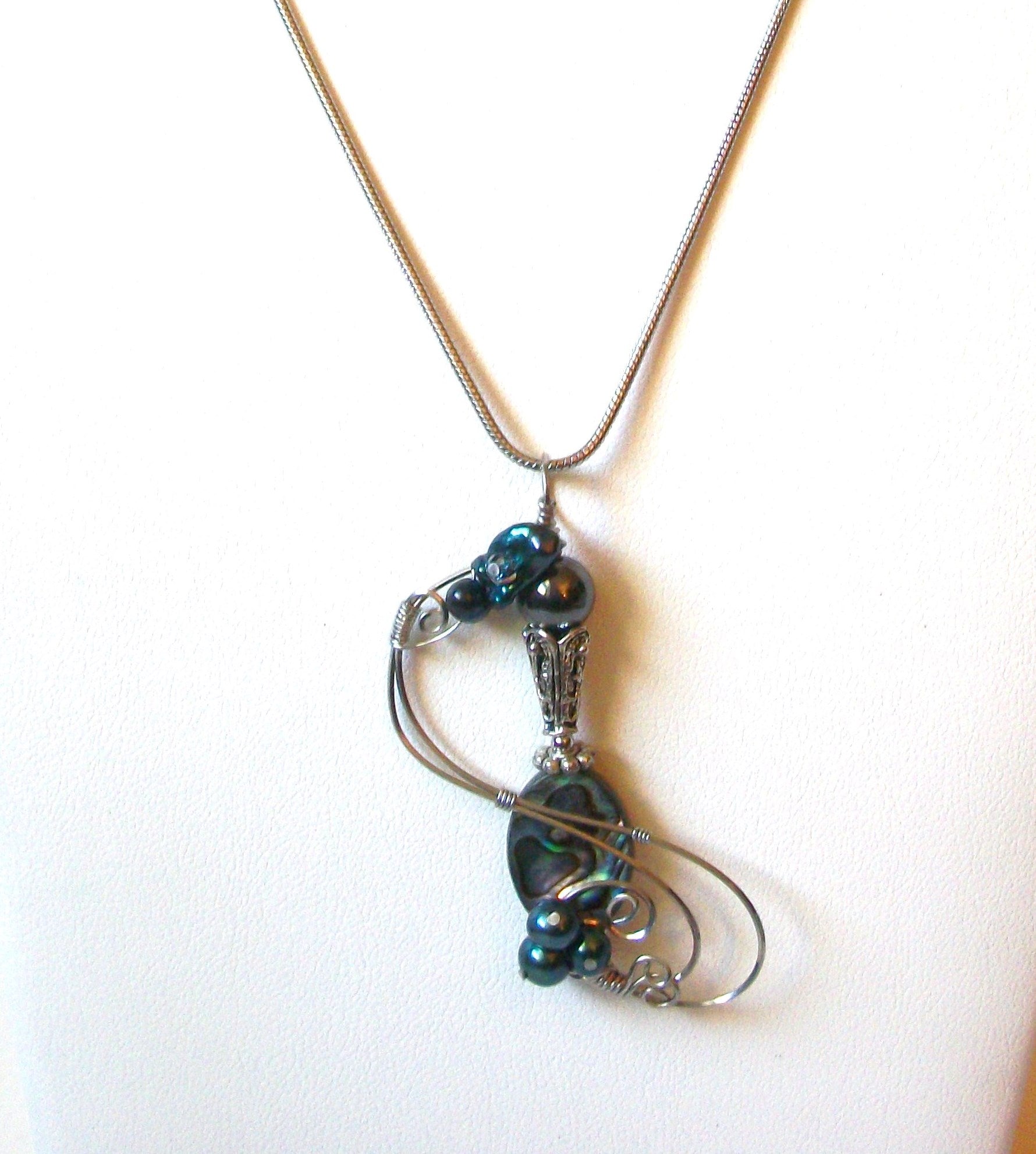 Retro Paua Abalone Necklace 101320