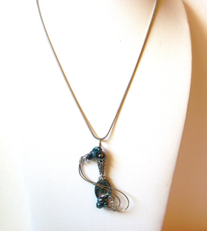 Retro Paua Abalone Necklace 101320