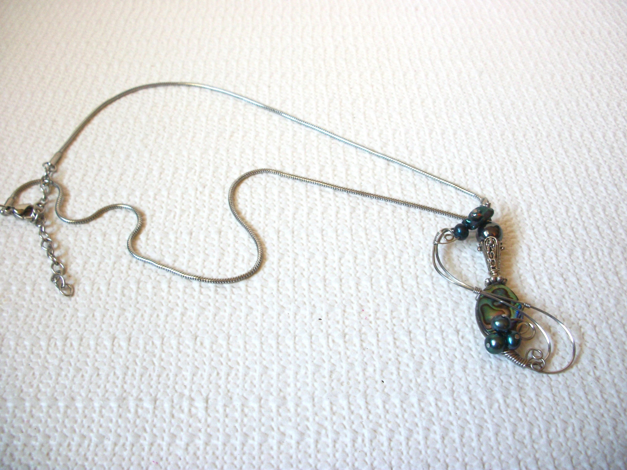 Retro Paua Abalone Necklace 101320