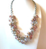 Vintage NY Cluster Glass Pearl Necklace 101420