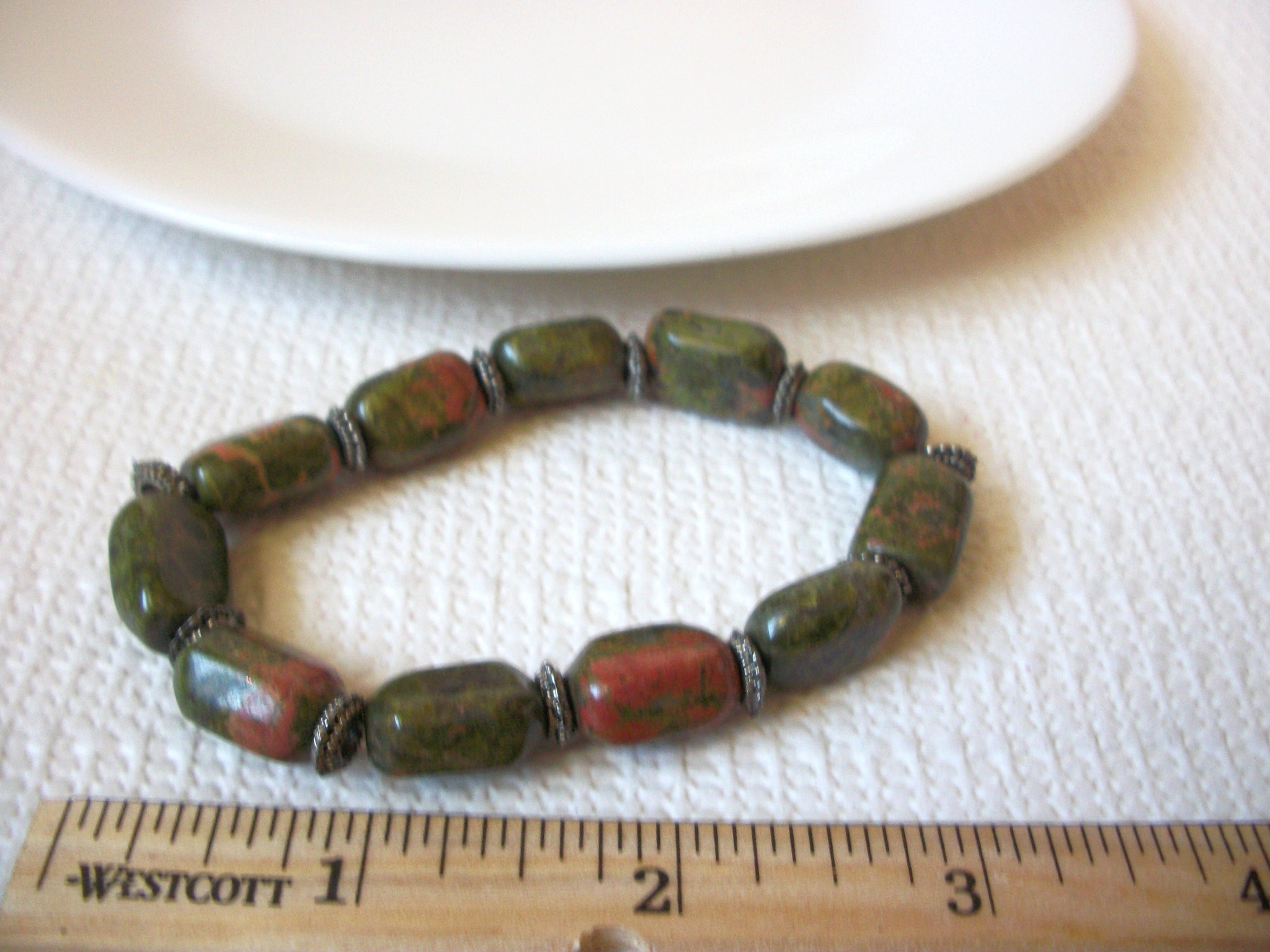 Unakite Semi Precious Stone Bracelet 101320