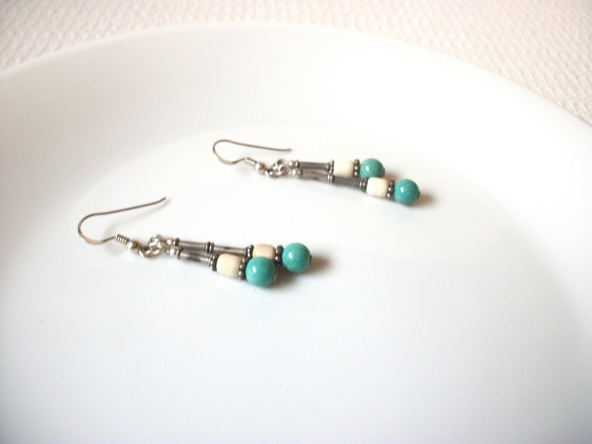 Bohemian Stone Bone Horn Earrings 101520