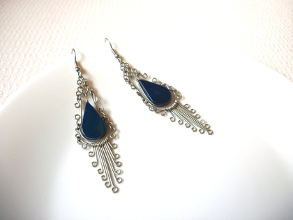 Vintage Midnight Blue Stone Earrings 101520